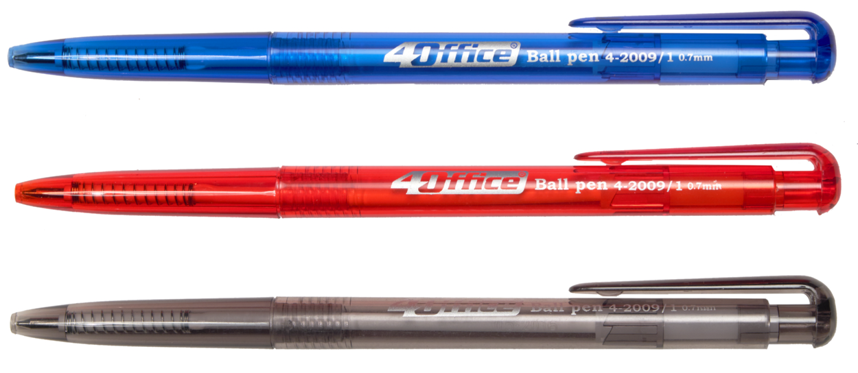 Ручка кулькова 4OFFICE (4-2009/1), автоматична, чорнила сині